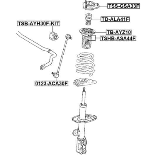 tbayz10 Febest Опорний підшипник амортизатора для Lexus NX