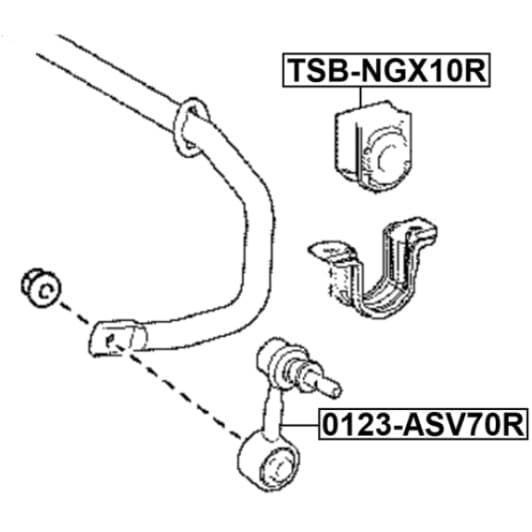 tsbngx10r Febest Втулка стабилизатора