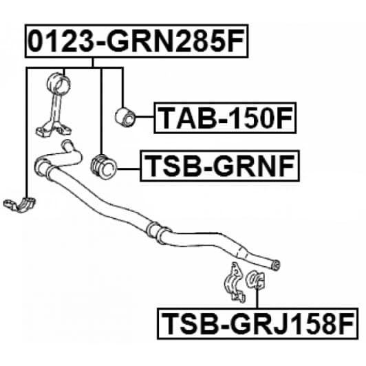 0123grn285f Febest Стойка стабилизатора