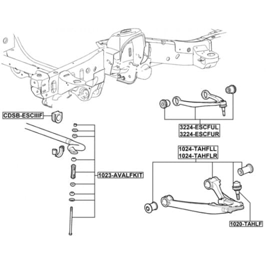 1024tahfll Febest Рычаг подвески