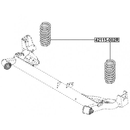 42115002r Febest Пружина підвіски