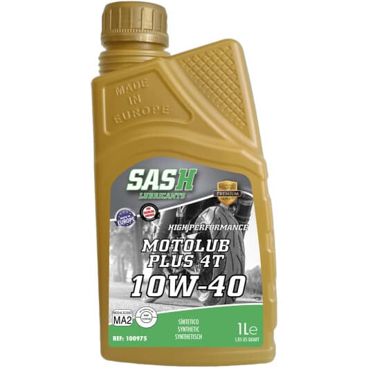 Моторное масло 4T Sash Motolub Plus 10W-40 синтетическое