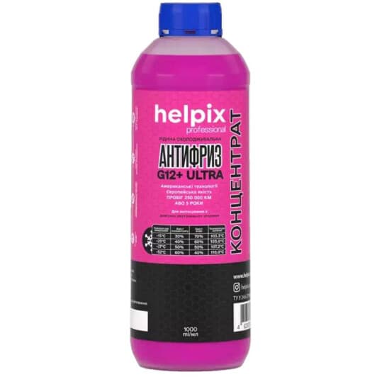 Концентрат антифриза Helpix Ultra G12+ розовый