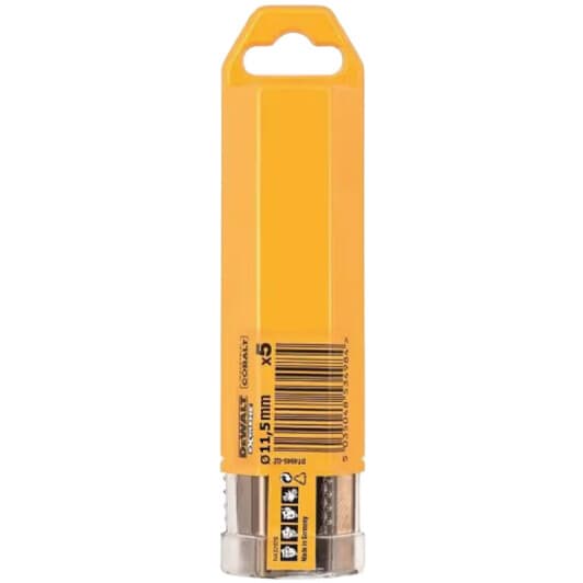 Набір свердл DeWALT спіральних по металу Extreme Industrial Cobalt DT4946 11.5 мм 5 шт.