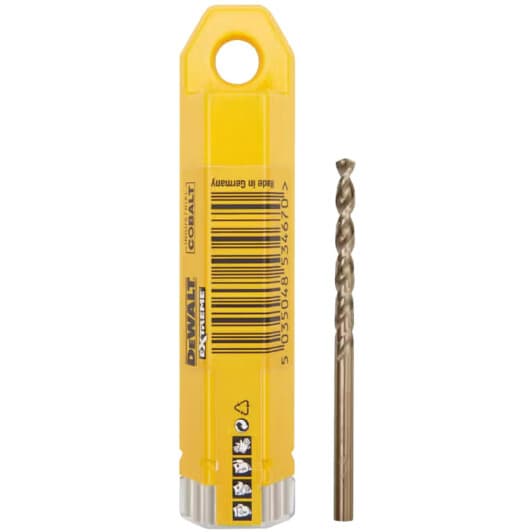 Набор сверл DeWALT спиральных по металлу Extreme Industrial Cobalt DT4928 4.8 мм 10 шт.