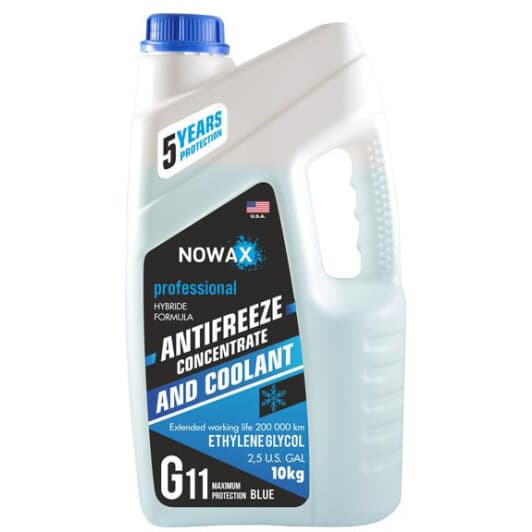 Nowax G11 синій 10 л (NX10004) концентрат антифризу