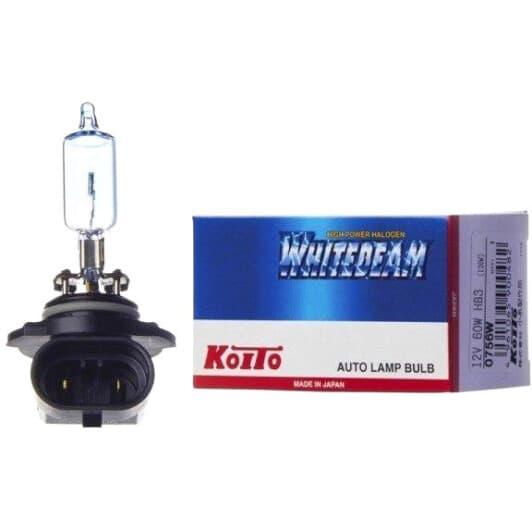 Автолампа KOITO Whitebeam HB3 P20d 65 W прозрачно-голубая 0756W