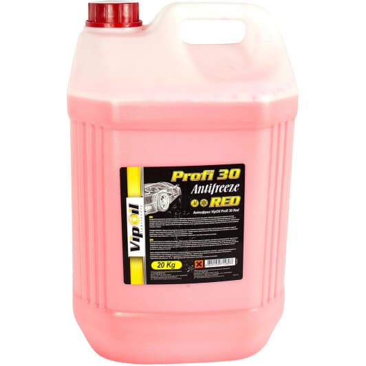 VIPOIL Profi 30 червоний -24 °C, 20 л (701250) готовий антифриз