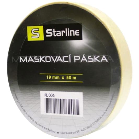 Малярный скотч Starline PL006 на бумажной основе 19 мм x 50 м