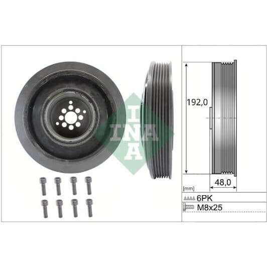 544010220 INA Комплект шкивов коленчатого вала для Audi A4