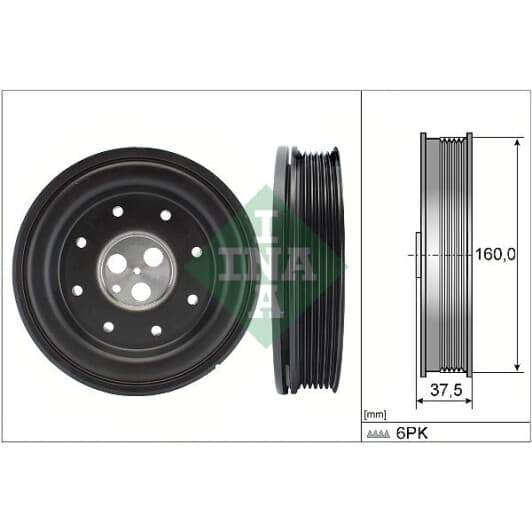 544013410 INA Шкив коленчатого вала для Ford Transit Tourneo