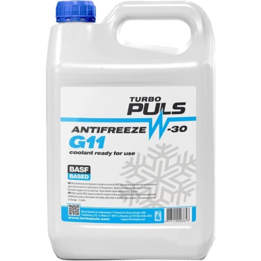 Turbo Puls G11 синій -30 °C 4 л TPB-4 готовий антифриз