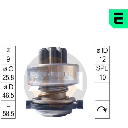 ZN0482 ERA Бендикс стартера