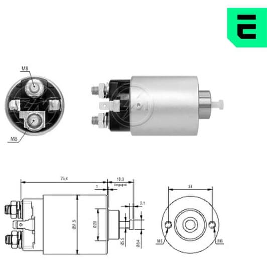 ZM6698 ERA Тяговое реле стартера