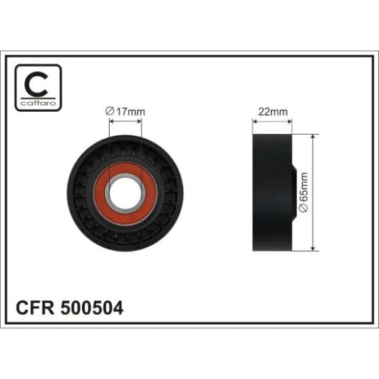500504 Caffaro Натяжной ролик поликлинового ремня