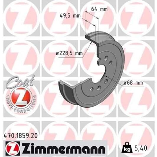 470185920 Zimmermann Тормозной барабан