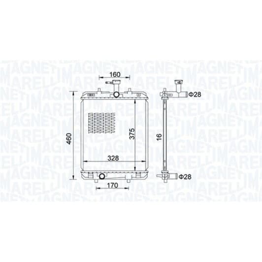 350213151500 Magneti Marelli Радиатор охлаждения двигателя