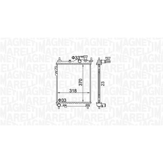 350213162400 Magneti Marelli Радіатор охолодження двигуна для Hyundai Getz