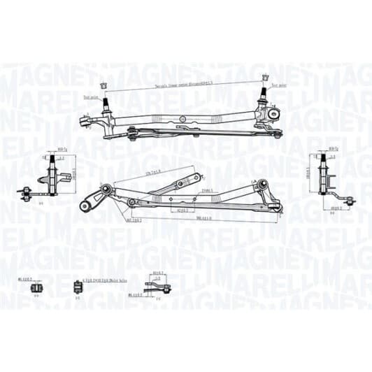 085570736010 Magneti Marelli Трапеція склоочисника для Renault Megane