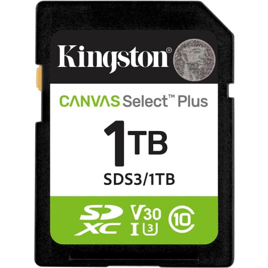 Карта памяти Kingston Canvas Select Plus SD 1 ТБ
