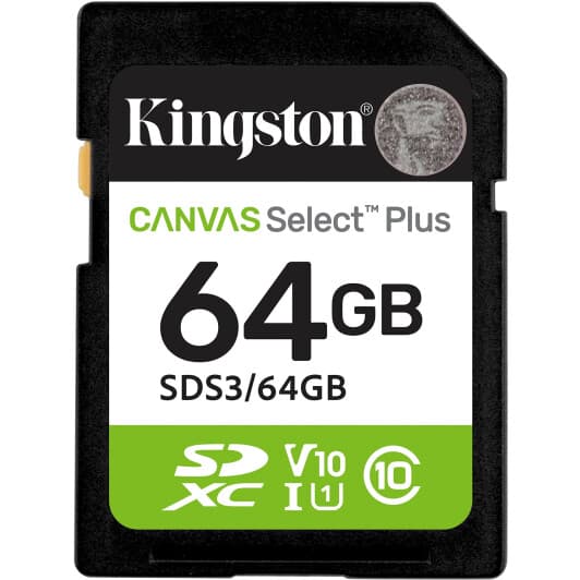 Карта памяти Kingston Canvas Select Plus SD 64 ГБ