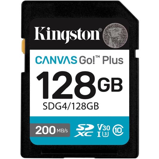 Карта памяти Kingston Canvas Go! Plus SD 128 ГБ
