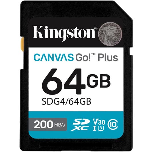 Карта памяти Kingston Canvas Go! Plus SD 64 ГБ