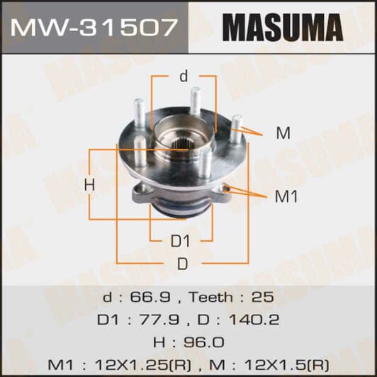 mw31507 MASUMA Комплект ступицы колеса
