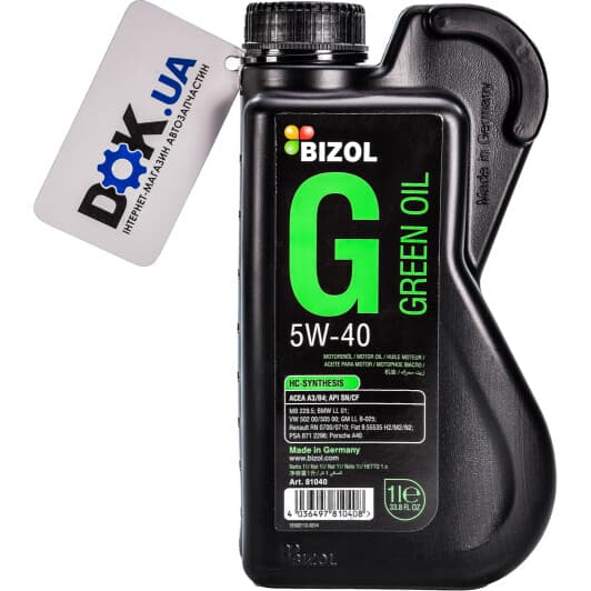 Bizol Green Oil 5W-40 (1 л) моторна олива