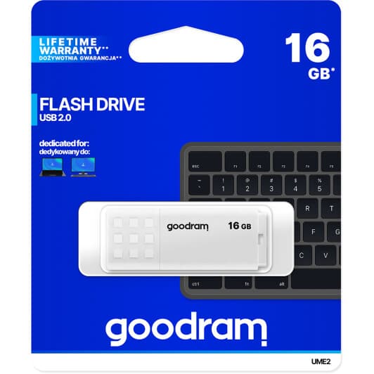 Флешка Goodram UME2 White 16 ГБ (UME2-0160W0R11)