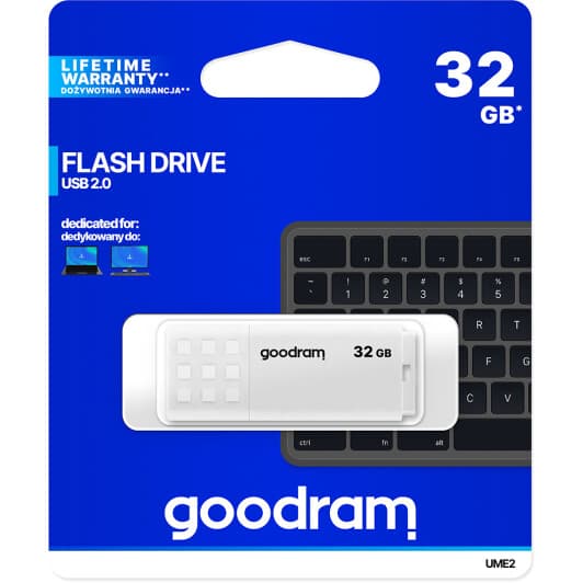 Флешка Goodram UME2 White 32 ГБ (UME2-0320W0R11)