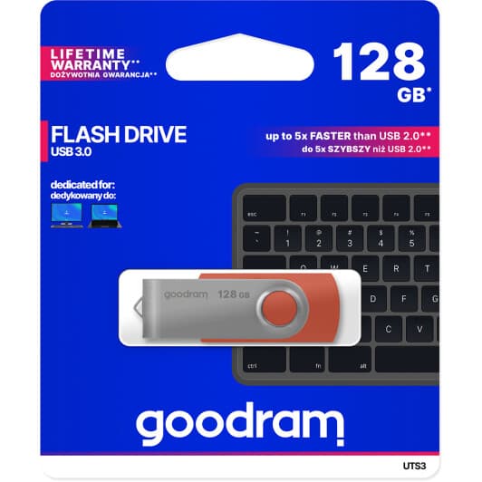 Флешка Goodram UTS3 Red 128 ГБ