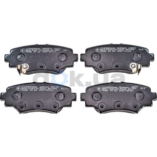 258781401 Zimmermann Тормозные колодки для Mazda 3