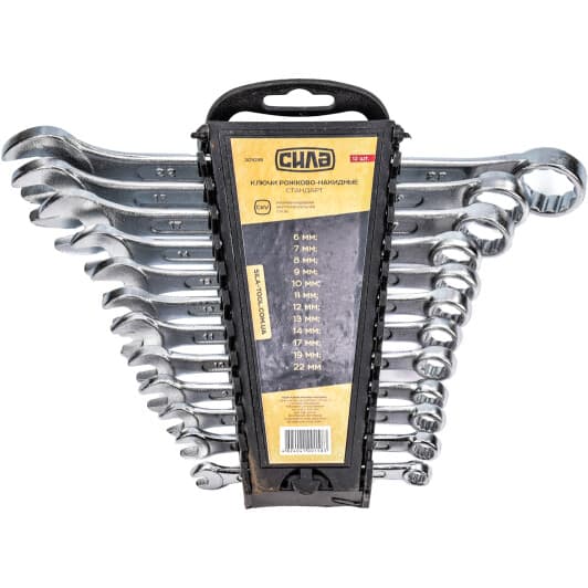 Набор ключей рожково-накидных Сила 201039 6-22 мм 12 шт
