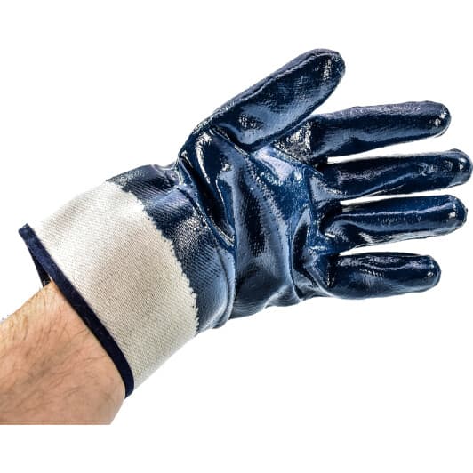 Краги MasterTool трикотажні з нітрилові покриттям сині