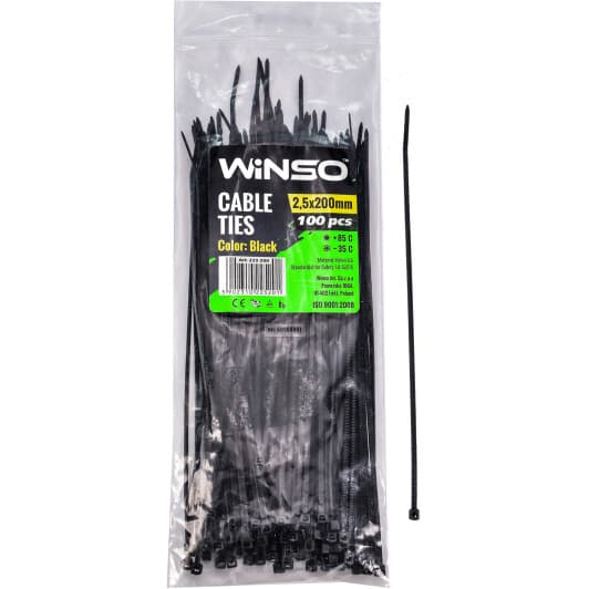 Стяжка Winso 225200 200 мм 2,5 мм 100 шт