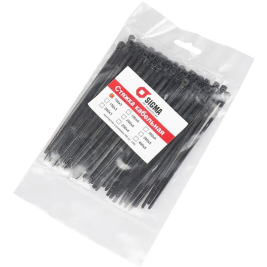 Стяжка Sigma Car Accessories 11371 100 мм 3 мм 100 шт