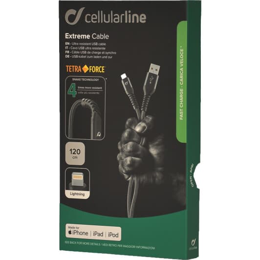 Кабель CellularLine Extreme RL060074 USB - Apple Lightning 1,2 м