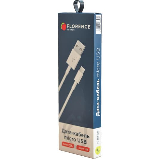 Кабель Florence FL2110WM USB - Micro USB 1 м