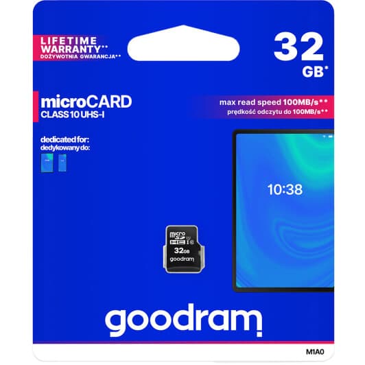 Карта памяти Goodram Single Pack microSDHC 32 ГБ