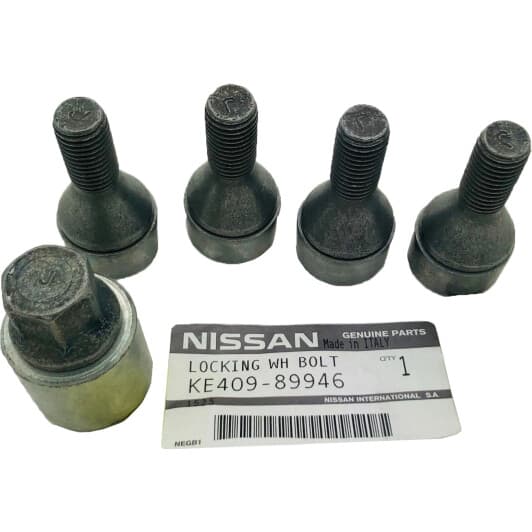 Комплект болтов-секреток с ключом Nissan ke40989946