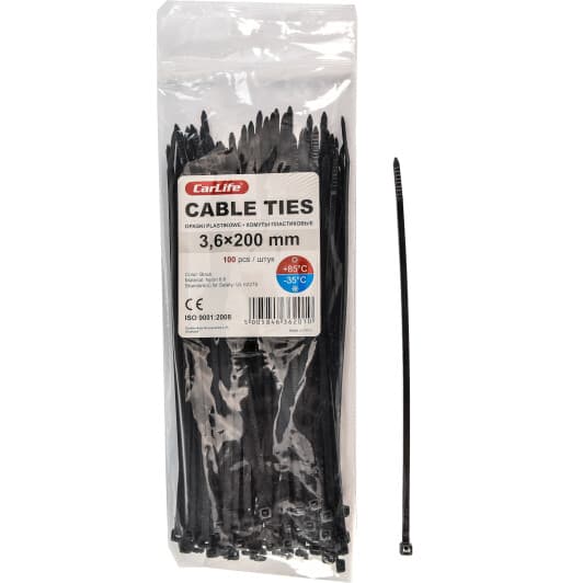 Стяжка Carlife bl36x200 200 мм 3,6 мм 100 шт