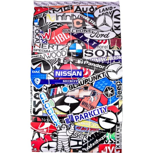 Наліпка Vitol Pazzle Sticker Bomb P-14