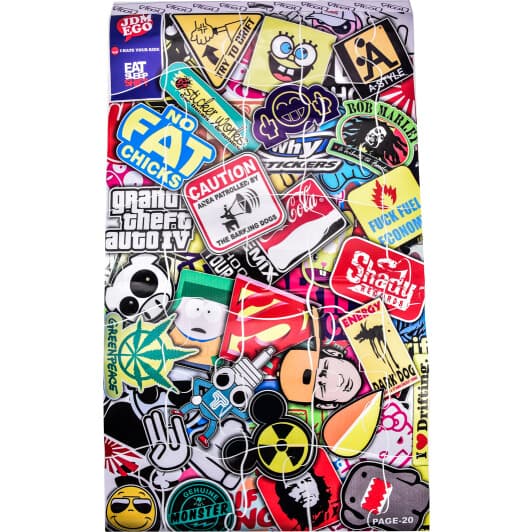 Наліпка Vitol Pazzle Sticker Bomb P-20