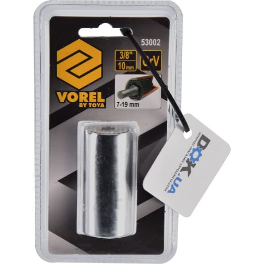 Торцева головка Vorel 53002 7 мм 7.5 мм 8 мм 8.5 мм 9 мм 9.5 мм 10 мм 11 мм 12 мм 13 мм 14 мм 15 мм 16 мм 17 мм 18 мм 19 мм 3/8"