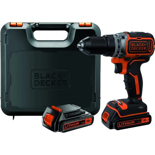 Шурупокрут BLACK+DECKER акумуляторний BL186KB (2 акумулятори + ЗП + чохол)
