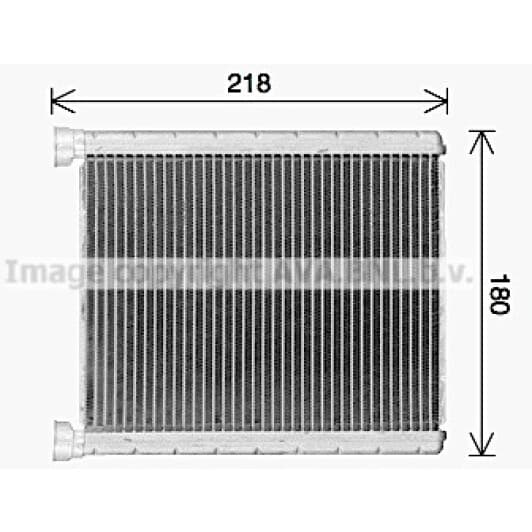 ms6763 AVA Quality Cooling Радиатор печки