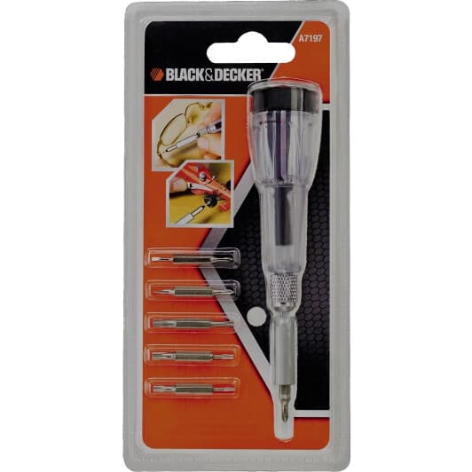 Викрутка прецизійна з набором бит BLACK+DECKER A7197