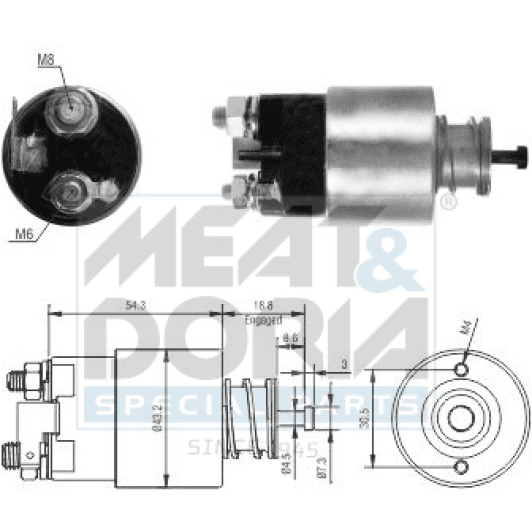 46317 Meat & Doria Тяговое реле стартера