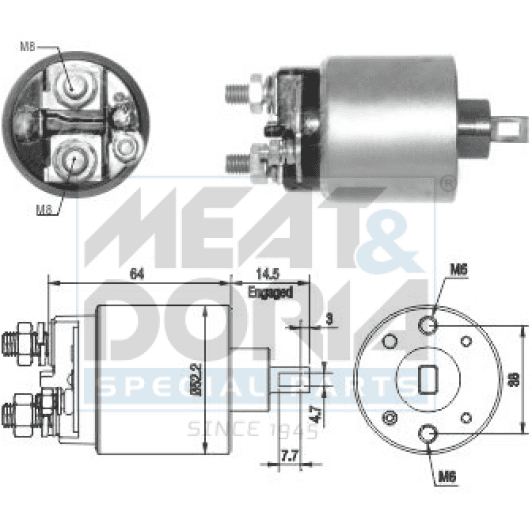 46274 Meat & Doria Тяговое реле стартера